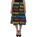 Red-yellow-blue-green-purple Perfect Length Midi Skirt