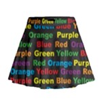 Red-yellow-blue-green-purple Mini Flare Skirt