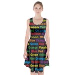 Red-yellow-blue-green-purple Racerback Midi Dress