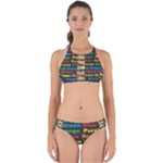 Red-yellow-blue-green-purple Perfectly Cut Out Bikini Set