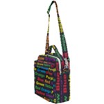 Red-yellow-blue-green-purple Crossbody Day Bag