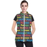 Red-yellow-blue-green-purple Women s Puffer Vest