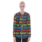 Red-yellow-blue-green-purple Womens Long Sleeve Shirt