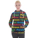 Red-yellow-blue-green-purple Women s Hooded Pullover