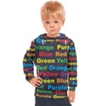 Red-yellow-blue-green-purple Kids  Hooded Pullover