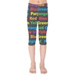 Red-yellow-blue-green-purple Kids  Capri Leggings 