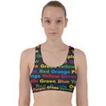 Red-yellow-blue-green-purple Back Weave Sports Bra