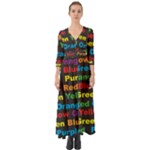 Red-yellow-blue-green-purple Button Up Boho Maxi Dress