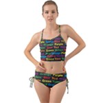 Red-yellow-blue-green-purple Mini Tank Bikini Set