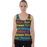 Red-yellow-blue-green-purple Velvet Tank Top