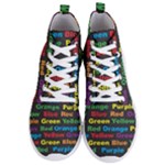Red-yellow-blue-green-purple Men s Lightweight High Top Sneakers