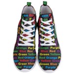 Red-yellow-blue-green-purple Men s Lightweight High Top Sneakers