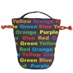 Red-yellow-blue-green-purple Drawstring Bucket Bag