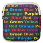 Red-yellow-blue-green-purple Mini Square Pouch