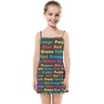 Red-yellow-blue-green-purple Kids  Summer Sun Dress