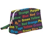 Red-yellow-blue-green-purple Wristlet Pouch Bag (Large)