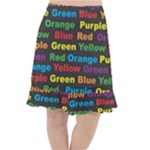 Red-yellow-blue-green-purple Fishtail Chiffon Skirt