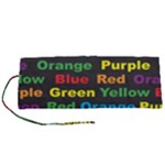 Red-yellow-blue-green-purple Roll Up Canvas Pencil Holder (S)