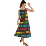 Red-yellow-blue-green-purple Summer Maxi Dress