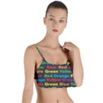 Red-yellow-blue-green-purple Layered Top Bikini Top 