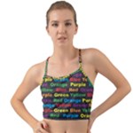 Red-yellow-blue-green-purple Mini Tank Bikini Top