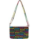 Red-yellow-blue-green-purple Double Gusset Crossbody Bag