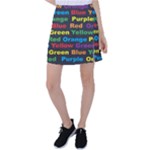 Red-yellow-blue-green-purple Tennis Skirt