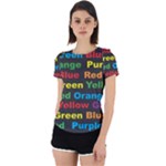 Red-yellow-blue-green-purple Back Cut Out Sport Tee