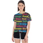 Red-yellow-blue-green-purple Open Back Sport Tee