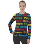 Red-yellow-blue-green-purple Women s Pique Long Sleeve Tee