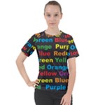 Red-yellow-blue-green-purple Women s Sport Raglan Tee