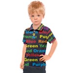 Red-yellow-blue-green-purple Kids  Polo Tee