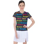 Red-yellow-blue-green-purple Women s Sports Top