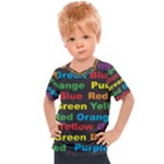 Red-yellow-blue-green-purple Kids  Sports Tee