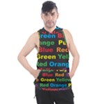 Red-yellow-blue-green-purple Men s Sleeveless Hoodie