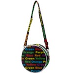 Red-yellow-blue-green-purple Crossbody Circle Bag