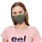 Red-yellow-blue-green-purple Crease Cloth Face Mask (Adult)