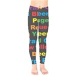 Red-yellow-blue-green-purple Kids  Classic Winter Leggings