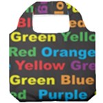 Red-yellow-blue-green-purple Foldable Grocery Recycle Bag