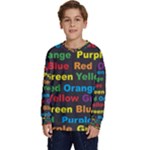 Red-yellow-blue-green-purple Kids  Long Sleeve Jersey