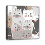 Cute Cats Seamless Pattern Mini Canvas 6  x 6  (Stretched)