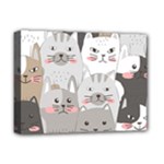 Cute Cats Seamless Pattern Deluxe Canvas 16  x 12  (Stretched) 