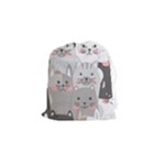 Cute Cats Seamless Pattern Drawstring Pouch (Small)