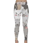 Cute Cats Seamless Pattern Classic Yoga Leggings