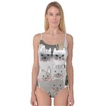 Cute Cats Seamless Pattern Camisole Leotard 