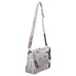 Cute Cats Seamless Pattern Shoulder Bag with Back Zipper