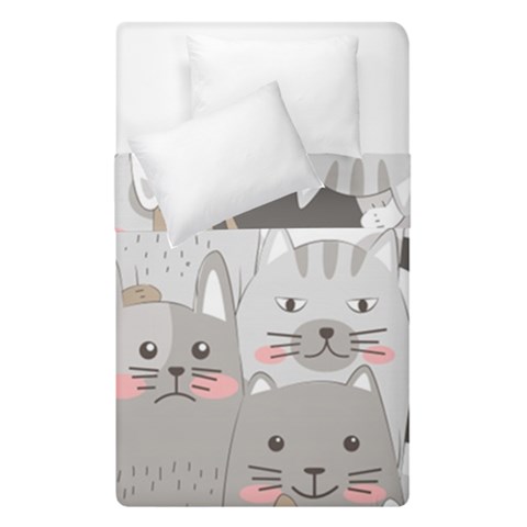 Cute Cats Seamless Pattern Duvet Cover Double Side (Single Size) from ArtsNow.com
