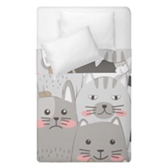 Cute Cats Seamless Pattern Duvet Cover Double Side (Single Size) from ArtsNow.com