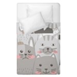 Cute Cats Seamless Pattern Duvet Cover Double Side (Single Size)