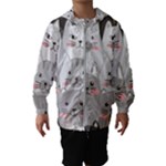 Cute Cats Seamless Pattern Kids  Hooded Windbreaker